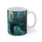 German Shepherd Stained Glass Cool Jewel Ceramic Mug 11oz | Dog Lover Gift