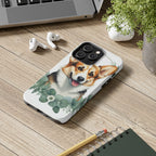 Corgi Watercolor Botanical Wreath Phone Case | Premium Dog Prints | Tritan — view 12 of 28