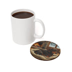 Acrylic Dachshund - Winter Hearth | Cork Back Coaster
