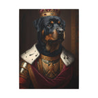 Rottweiler Kings & Queens Royal Portrait Canvas Wall Art, Regal Dog Painting, Rottweiler Lover Gift, Stretched Canvas