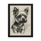 Yorkshire Terrier Charcoal Portrait Canvas Wall Art | Yorkie Dog Lover Gift | Pet Memorial Decor | Stretched Canvas Print