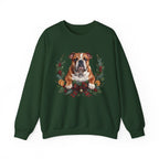 English Bulldog Christmas Wreath Crewneck Sweatshirt — primary view