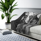Great Dane Charcoal Throw Blanket | Premium Dog Art | Tritan