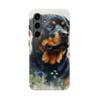 Rottweiler Watercolor Wildflower Field Phone Case | Premium Dog Prints | Tritan — view 9 of 28
