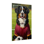 Bernese Mountain Dog Oil Painting Soccer Portrait Canvas Art | Berner Dog Gift | Pet Loss Memorial Wall Art Decor