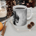 Dachshund Charcoal Portrait Ceramic Mug 11oz | Premium Dog Art | Tritan