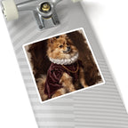 Pomeranian Renaissance Royal Portrait Sticker, Dog Portrait Vinyl Decal, Kiss-Cut Sticker, Pomeranian Lover Gift