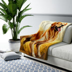 Golden Retriever Watercolor Meadow Throw Blanket | Premium Dog Prints | Tritan — view 5 of 9
