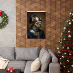 French Bulldog Medieval Knight Portrait Matte Poster, Regal Dog Art Print, French Bulldog Lover Gift, Wall Art