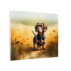 Dachshund Watercolor Canvas Wall Art - Doxie Dog Lover Gift, Sausage Dog Print Home Decor