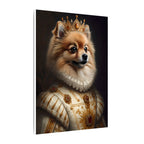 Pomeranian Kings & Queens Royal Portrait Canvas Wall Art, Regal Dog Painting, Pomeranian Lover Gift, Stretched Canvas