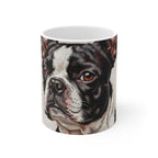 Boston Terrier Oil Portrait Ceramic Mug 11oz | Premium Dog Art | Tritan