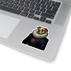 English Bulldog Renaissance Royal Portrait Sticker, Dog Portrait Vinyl Decal, Kiss-Cut Sticker, English Bulldog Lover Gift