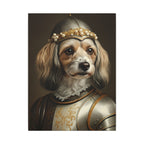 Havanese Medieval Knight Portrait Canvas Wall Art, Regal Dog Painting, Havanese Lover Gift, Stretched Canvas