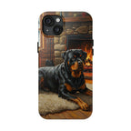 Acrylic Rottweiler - Winter Hearth | Tough Phone Case