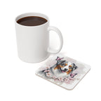 Australian Shepherd Watercolor Butterfly Bloom Drink Coaster | Premium Dog Prints | Tritan