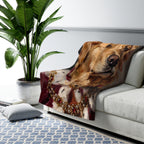 Golden Retriever Kings & Queens Royal Portrait Regal Throw Blanket | Premium Dog Art | Tritan