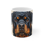 Rottweiler Oil Portrait Ceramic Mug 11oz | Premium Dog Art | Tritan