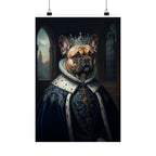 French Bulldog Kings & Queens Royal Portrait Matte Poster, Regal Dog Art Print, French Bulldog Lover Gift, Wall Art