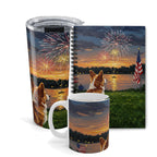 Independence Pups Collection Box | Corgi | Mug + Tumbler + Notebook | Tritan