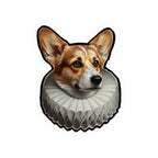 Corgi Renaissance Royal Portrait Sticker, Dog Portrait Vinyl Decal, Kiss-Cut Sticker, Corgi Lover Gift