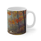 Acrylic Yorkshire Terrier - Autumn Woods | Ceramic Mug 11oz