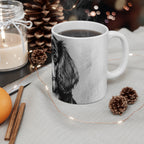 Cavalier King Charles Spaniel Charcoal Portrait Ceramic Mug 11oz | Premium Dog Art | Tritan