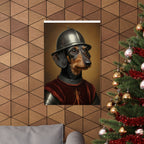 Dachshund Medieval Knight Portrait Matte Poster, Regal Dog Art Print, Dachshund Lover Gift, Wall Art