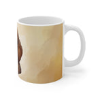 Poodle Low Poly Monochrome Gold Ceramic Mug 11oz | Dog Lover Gift