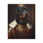 Rottweiler Kings & Queens Royal Portrait Canvas Wall Art, Regal Dog Painting, Rottweiler Lover Gift, Stretched Canvas