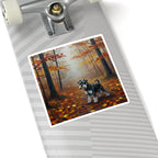 Acrylic Miniature Schnauzer - Autumn Woods | Kiss-Cut Stickers