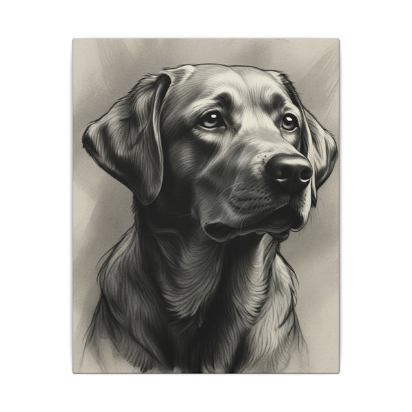 Labrador Retriever Charcoal Portrait Canvas Print | Dog Wall Art Gift | Black Lab Lover Decor | Pet Owner Minimalist Fine Art