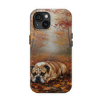 Acrylic English Bulldog - Autumn Woods | Tough Phone Case