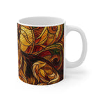 German Shepherd Stained Glass Warm Jewel Ceramic Mug 11oz | Dog Lover Gift
