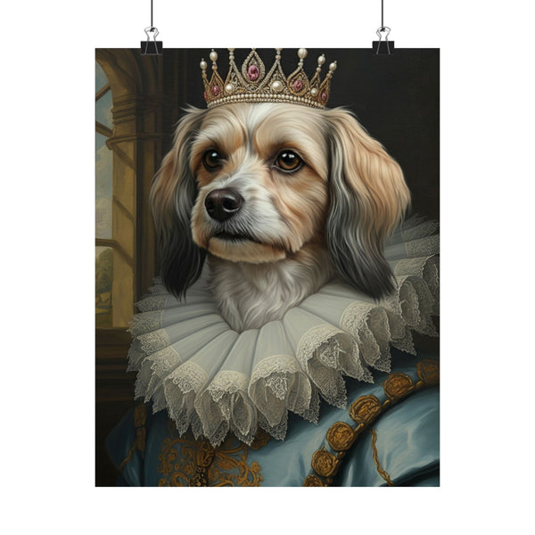 Havanese Kings & Queens Royal Portrait Matte Poster, Regal Dog Art Print, Havanese Lover Gift, Wall Art