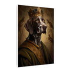 German Shorthaired Pointer Kings & Queens Royal Portrait Canvas Wall Art, Regal Dog Painting, Stretched Canvas