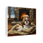 Shih Tzu Art Print, Dog Wall Art Canvas, Pet Lover Gift, Acrylic Painting Style, Stretched Canvas Decor, Dog Mom Present