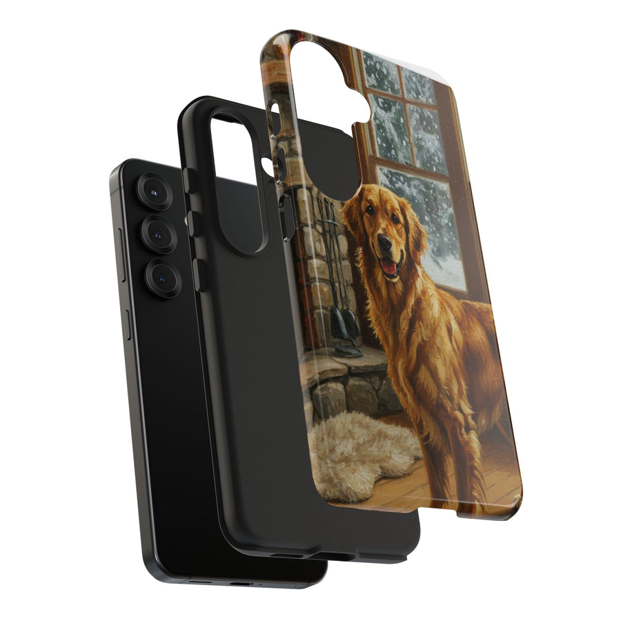 Golden Retriever Phone Case — Acrylic Dog Art | iPhone 17/16/15 & Samsung | Dog Lover Gift