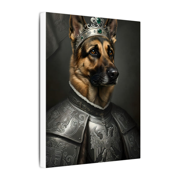 German Shepherd Renaissance Royal Portrait Canvas Wall Art, Regal Dog Painting, German Shepherd Lover Gift, Stretched Canvas