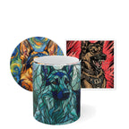 German Shepherd Desk Set — 3 Art Styles | Mug + Coaster + Magnet