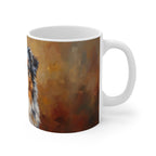 Australian Shepherd Acrylic ceramic mug by Tritan, right handle