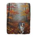 Australian Shepherd Acrylic sherpa blanket by Tritan, front