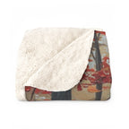 Australian Shepherd Acrylic sherpa blanket by Tritan, folded