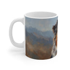 Australian Shepherd Acrylic ceramic mug by Tritan, left handle