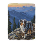 Australian Shepherd Acrylic sherpa blanket by Tritan, front