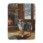 Australian Shepherd Acrylic sherpa blanket by Tritan, front