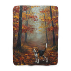 Beagle Acrylic sherpa blanket by Tritan, front