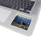 Beagle Acrylic vinyl sticker by Tritan, on a laptop