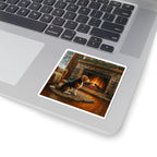 Beagle Acrylic vinyl sticker by Tritan, on a laptop