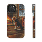 Beagle Acrylic tough phone case by Tritan, front and side